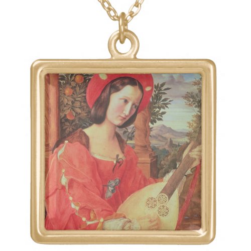 Carla Bianca von Quandt c1820 oil on canvas Gold Plated Necklace