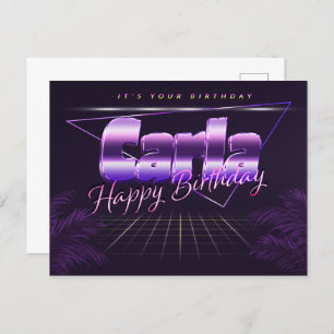 Carla Name First name pura postcard birthday