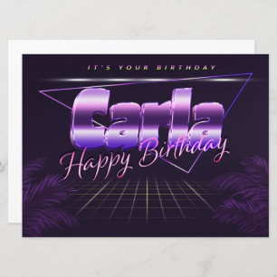 Carla Name First name pura retro card Birthday