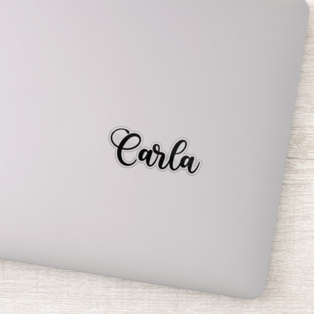 Carla Name - Handwritten Calligraphy Sticker (Detail)