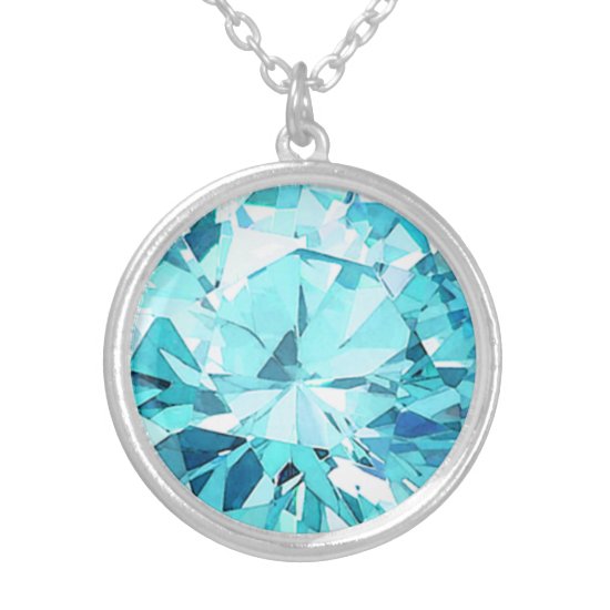 Carleigh's Faux March Birthstone Necklace