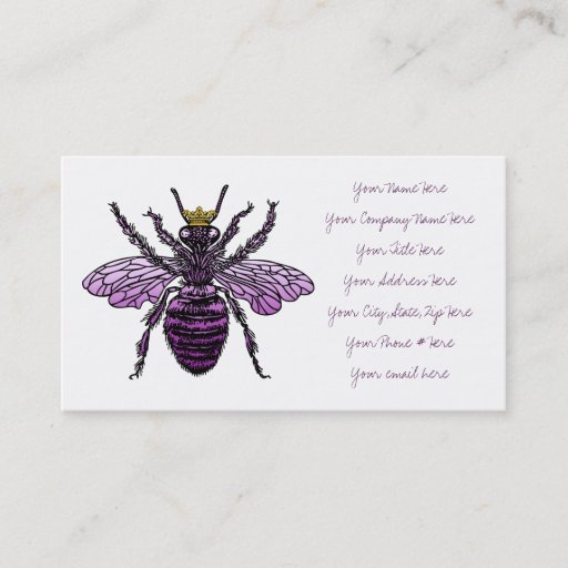 Customizable Carleigh's Queen Bee Business Cards