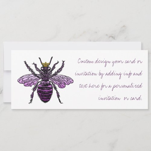Carleighs Queen Bee Invitations Announcements