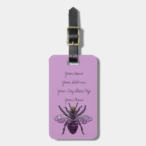 Carleighs Queen Bee Luggage Tag