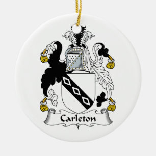 Carleton Family Crest Ceramic Ornament