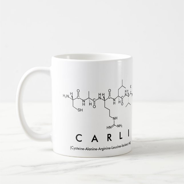 Carli peptide name mug (Left)