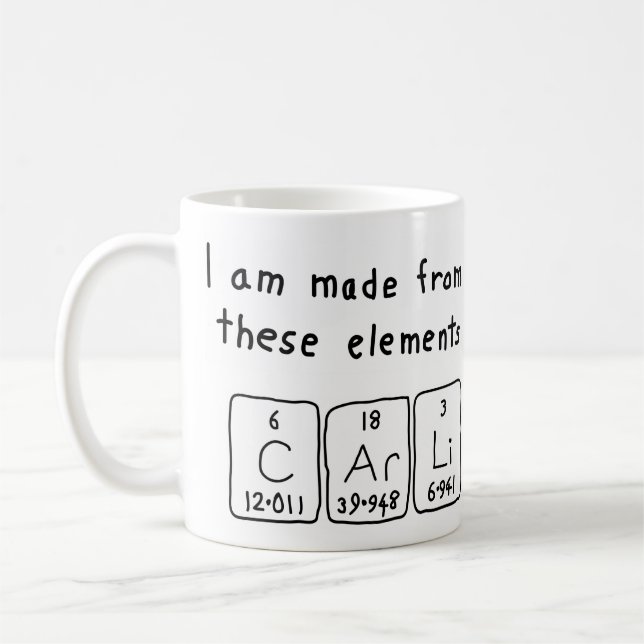 Carli periodic table name mug (Left)