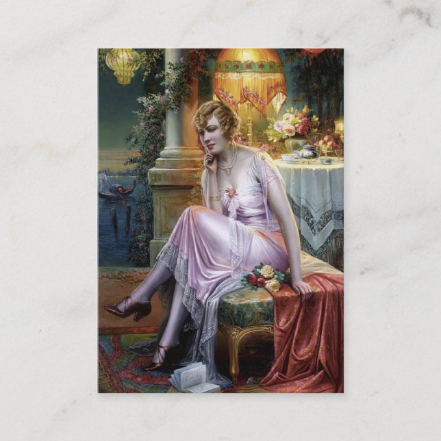 Carlier: Elegant Lady Business Card (Front)