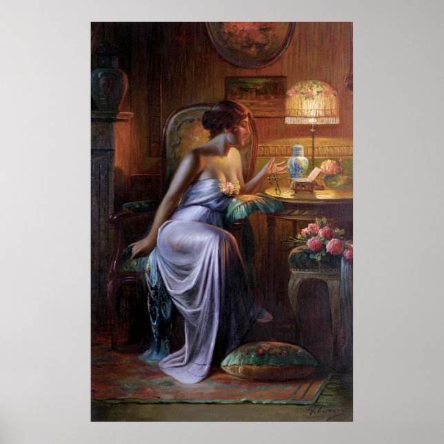 Carlier: Elegant Lady with Necklace Poster (Front)