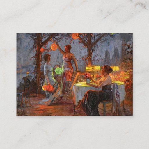 Customizable Carlier: Preparing for the Party Business Cards