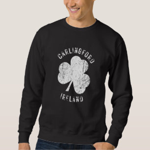 Carlingford Louth Ireland Vintage Shamrock Distres Sweatshirt
