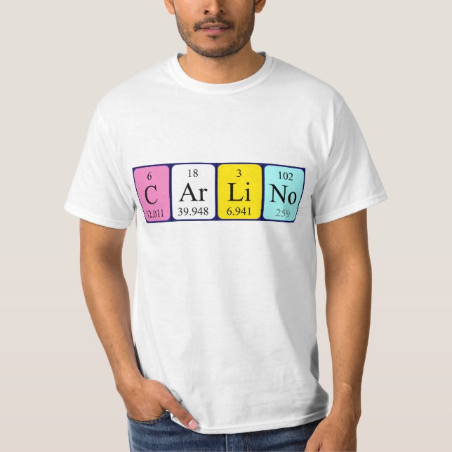 Carlino periodic table name shirt (Front)