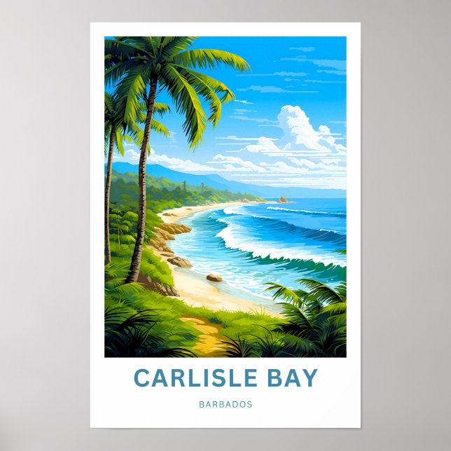 Carlisle Bay Barbados Travel Print (Front)