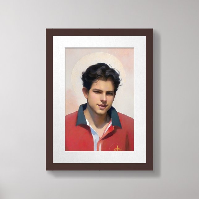 Carlo Acutis 4 Modern Saint Framed Art (Framed Front)