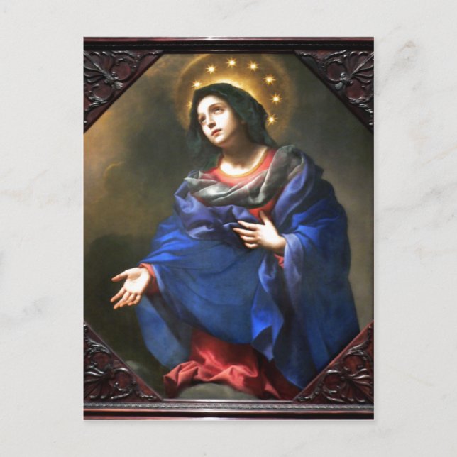 Carlo Dolci , Italy, 1616-1686 Madonna in Glory ,  Postcard (Front)