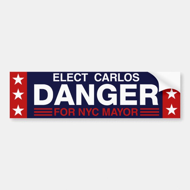 Carlos Danger for NYC Mayor Bumper Sticker (Front)