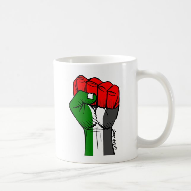Carlos Latuff's Palestinian Fist Mug (Right)