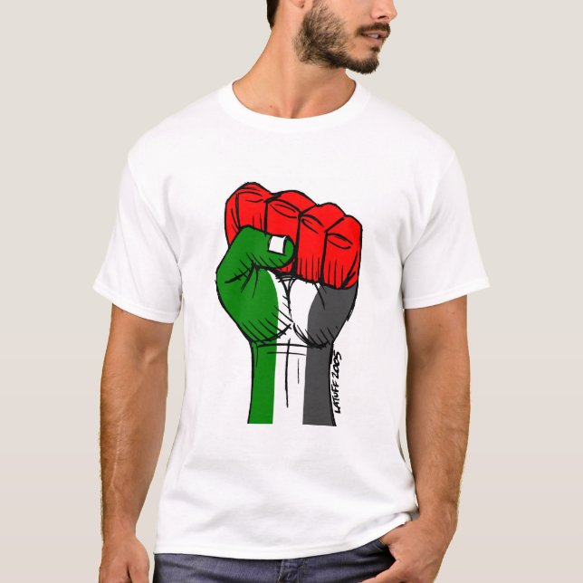 Carlos Latuff's Palestinian Fist T-shirt (Front)