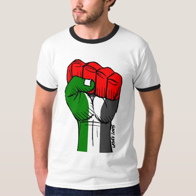 Carlos Latuff's Palestinian Fist T-shirt (Front)