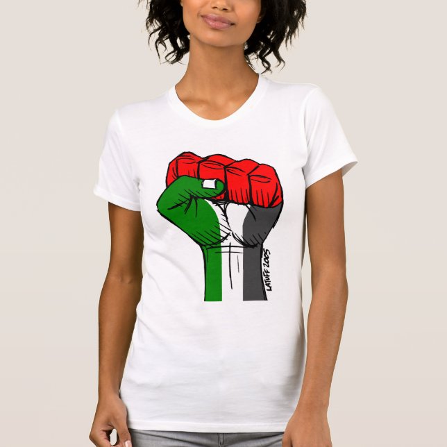 Carlos Latuff's Palestinian Fist T-shirt (Front)