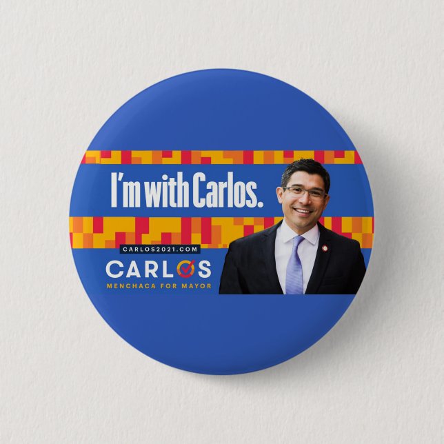 Carlos Menchaca for NYC Mayor 2021 Button (Front)