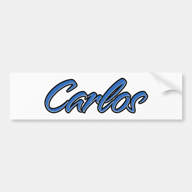 Carlos Name blue Aufkleber Sticker Autoaufkleber (Front)