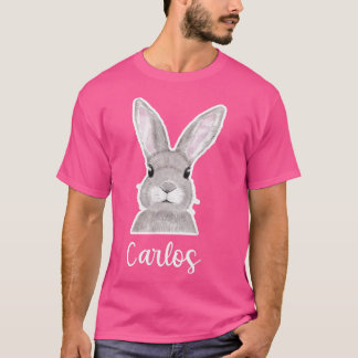 Carlos Name Easter Bunny Custom Name Good Friday  T-Shirt