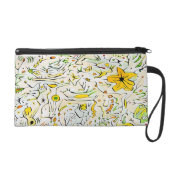 Carlos Primitive Comic Figures with Flower Wristlet Purse (Front)