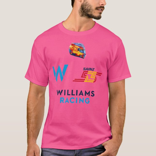 Carlos Sainz 2025 Williams F1 Spanish Flag '55' Ar T-Shirt (Front)