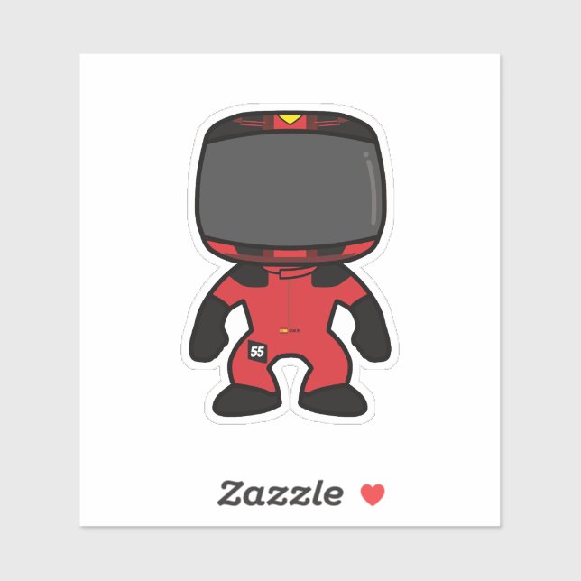 Carlos Sainz Custom Mini Figure – F1 2023 Season Sticker (Sheet)