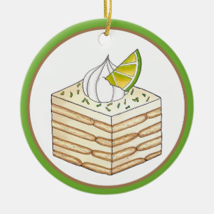 Carlota de Limón Mexican Food Lime Icebox Cake Ceramic Ornament