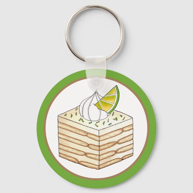 Carlota de Limón Mexican Food Lime Icebox Cake Keychain (Front)