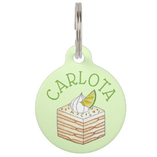 Carlota de Limón Mexican Food Lime Icebox Cake Pet ID Tag