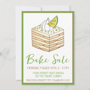 Carlota de Limón Mexican Icebox Cake Bake Sale Invitation