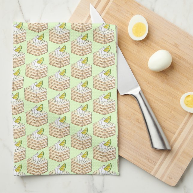 Carlota de Limón Mexican Icebox Cake Bake Sale Kitchen Towel (Quarter Fold)