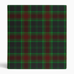 Carlow County Irish Tartan 3 Ring Binder