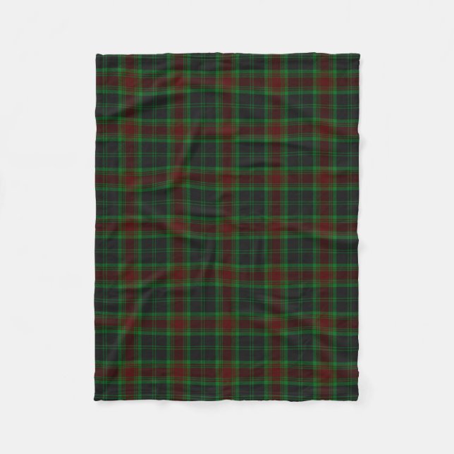 Carlow County Irish Tartan Fleece Blanket (Front)