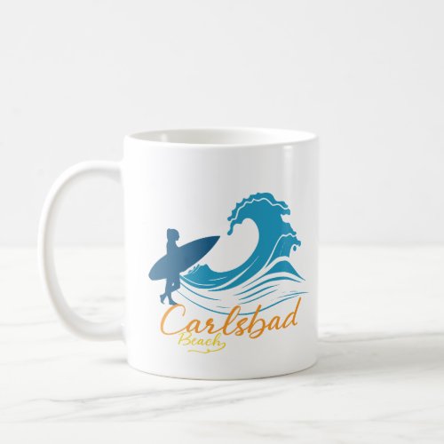 Carlsbad beach coffee mug