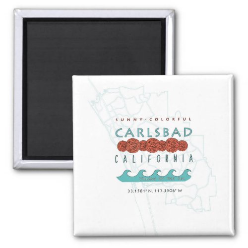 Carlsbad Califonia Design Magnet