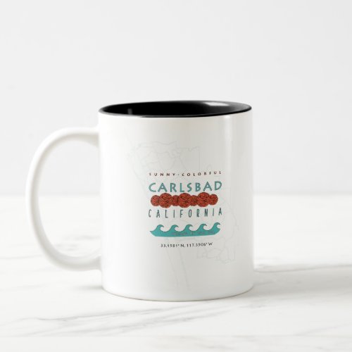 Carlsbad Califonia Design Two_Tone Coffee Mug