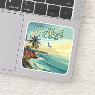Carlsbad California San Diego Beach Vintage Sticker