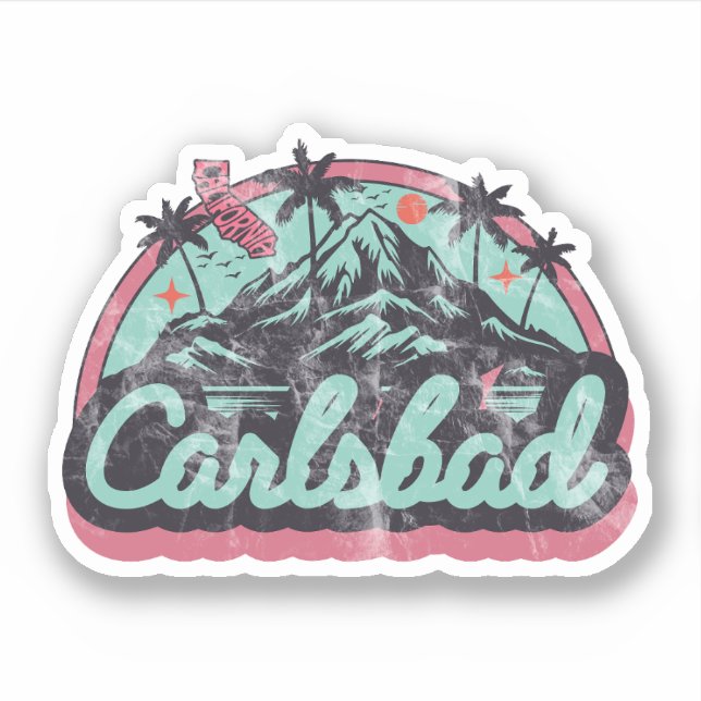 Carlsbad, California Sticker (Front)
