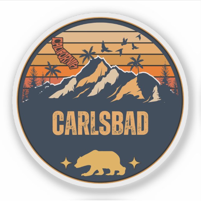Carlsbad, California Sticker (Front)
