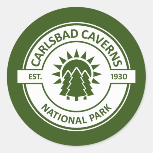 Carlsbad Caverns National Park Classic Round Sticker