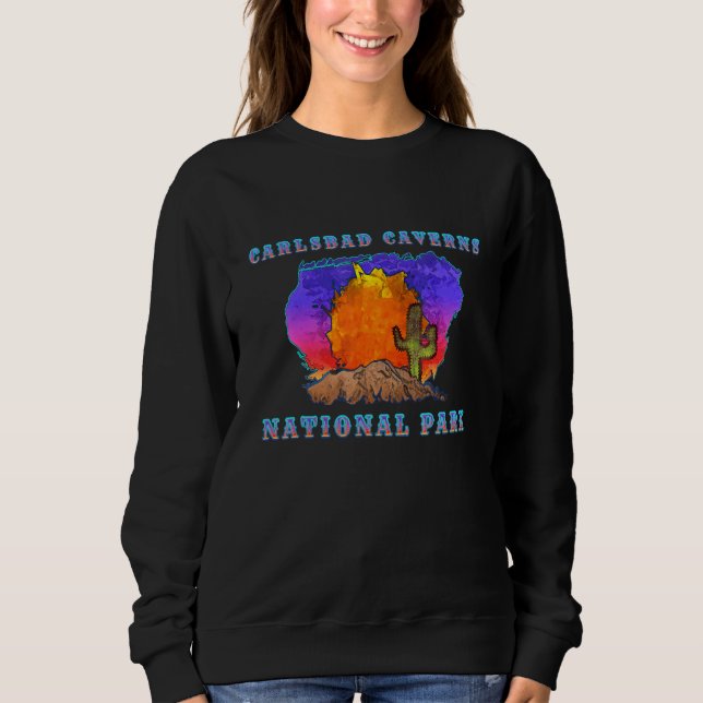 Carlsbad Caverns National Park Desert Sunset Scene Sweatshirt (Front)