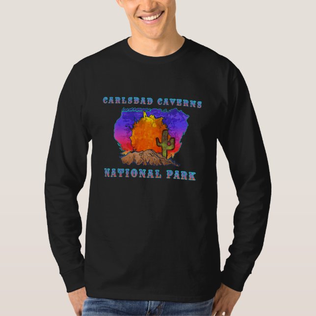 Carlsbad Caverns National Park Desert Sunset Scene T-Shirt (Front)