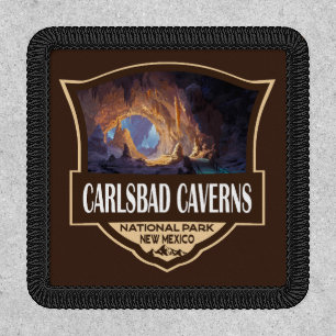 Carlsbad Caverns National Park Illustration Retro Patch
