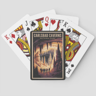 Carlsbad Caverns National Park Illustration Travel Poker Cards