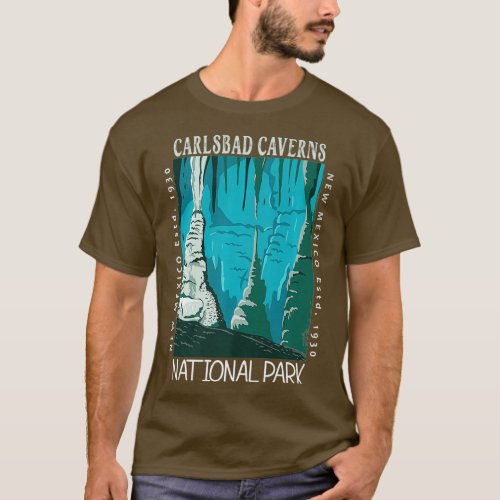 Carlsbad Caverns National Park New Meico Vintage P T_Shirt