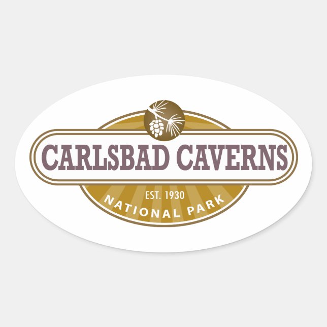 Carlsbad Caverns National Park Oval Sticker (Front)
